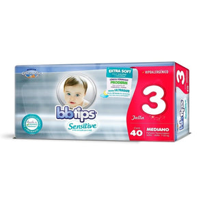 Caja de pañales Chicolastic Bebe Tips talla mediano E3 4C/40P