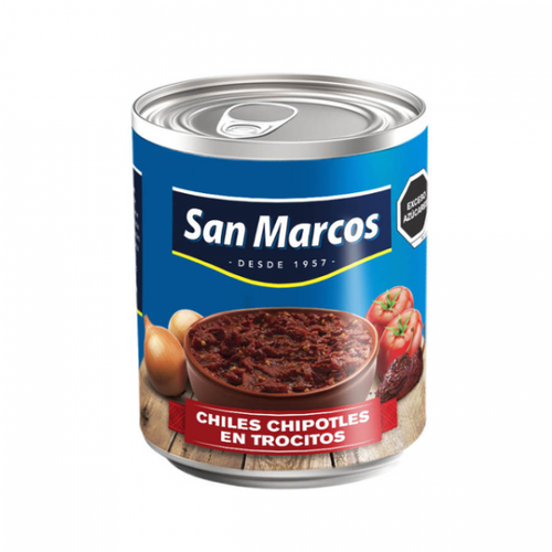 Caja chiles chipotles en trozos 215G/24P