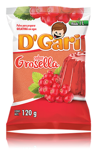 Caja Gelatina D´Gari Grosella 120G/50P - SCG