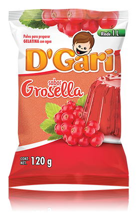 Caja Gelatina D´Gari Grosella 120G/50P - SCG