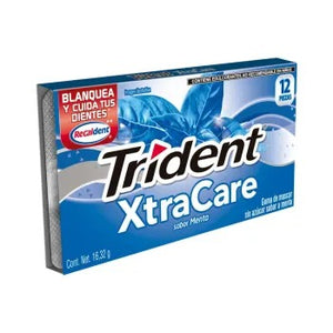 Goma de Mascar Trident Xtra Care Menta 12 pzs - ZK