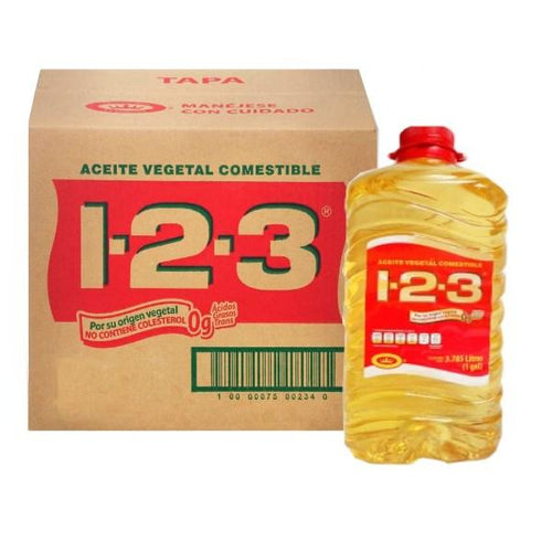 Media caja de aceite vegetal 1-2-3 (3.785L/2P)