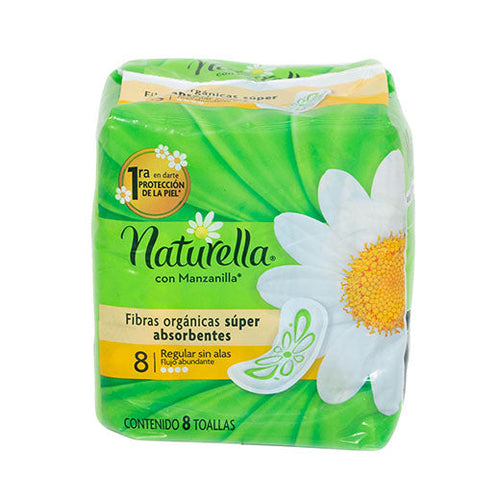 Caja Toalla feminina naturella regular sin alas 8 toallas 12 cajas - SCG