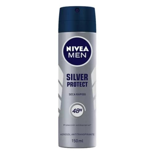 Media Caja Desodorante Aerosol Nivea Hombre Silver Protec 150M/6P