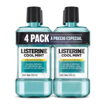 Enjuague Bucal Listerine Cool Mint 4P/500M - ZK