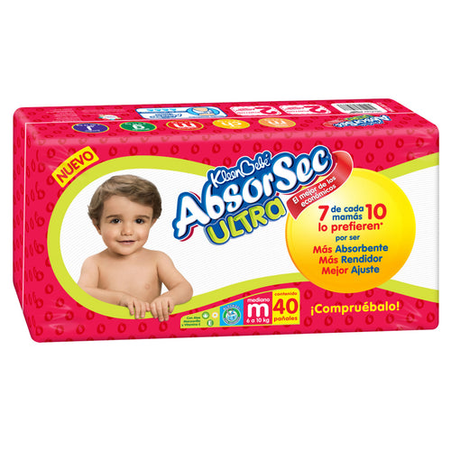 Caja Pañal Absorsec Mediano 40P/4C - SCG