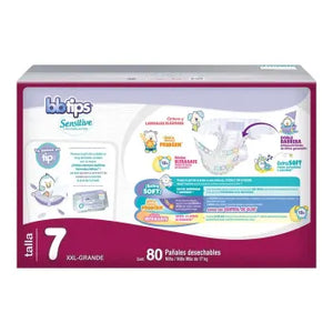 Pañales Etapa 7 BB Tips Sensitive 80 Pzas - ZK