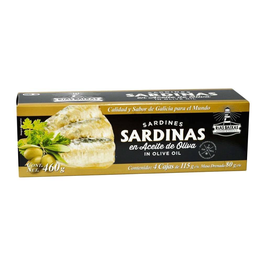 Sardinas Rías Baixas En Aceite de Oliva 460 Gr - ZK