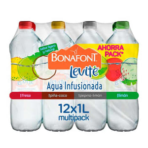 Agua Saborizada Bonafont Levité Surtidos12P/1L - ZK