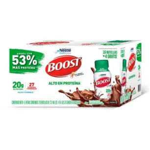 Suplemento Alimenticio Boost Alto en Proteína Sabor Chocolate 20 Pzas de 237 Ml - ZK