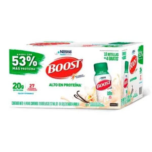 Suplemento Alimenticio Boost Alto en Proteína Sabor Vainilla 20 Pzas de 237 Ml - ZK