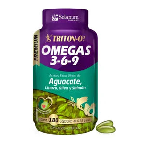 Omegas 3- 6- 9 Solanum Pharma Triton-O3 180 Cápsulas - ZK