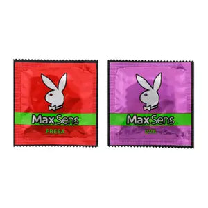 Preservativos Playboy Condoms Max Sens Fresa y Uva 200 Pzas - ZK