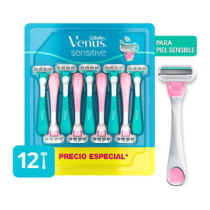 Maquina para Afeitar Venus Sensitive 12 pzas - ZK