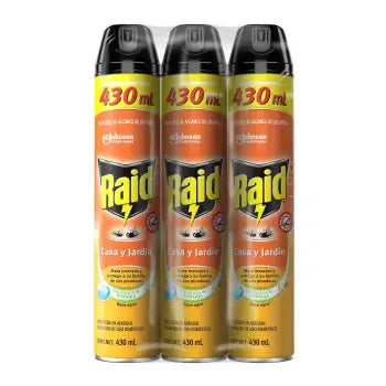 Raid Casa & Jardin 3 Pzas de 430 Ml - ZK