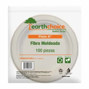 Plato Pastelero Earth Choice 6" con 100 Pzas - ZK