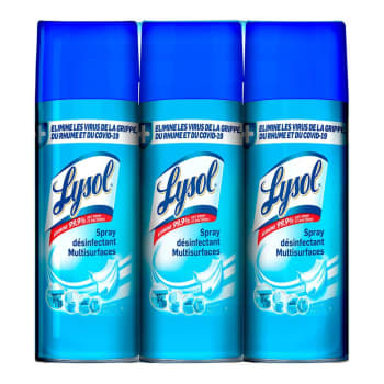 Desinfectante Antibacterial Lysol Aerosol 3 pzas de 346 gr c/u