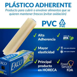 Plástico Adherente Ekco 300 m X 30 cm - ZK