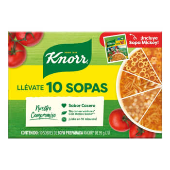 Sopa Preparada Knorr Surtida 10 Sobres de 95 g - ZK
