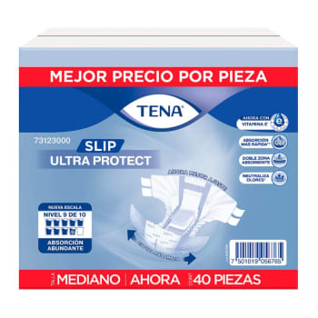 Pañal para Adulto Tena Slip Ultra Protect Chica/Mediana 40 Pzas - ZK