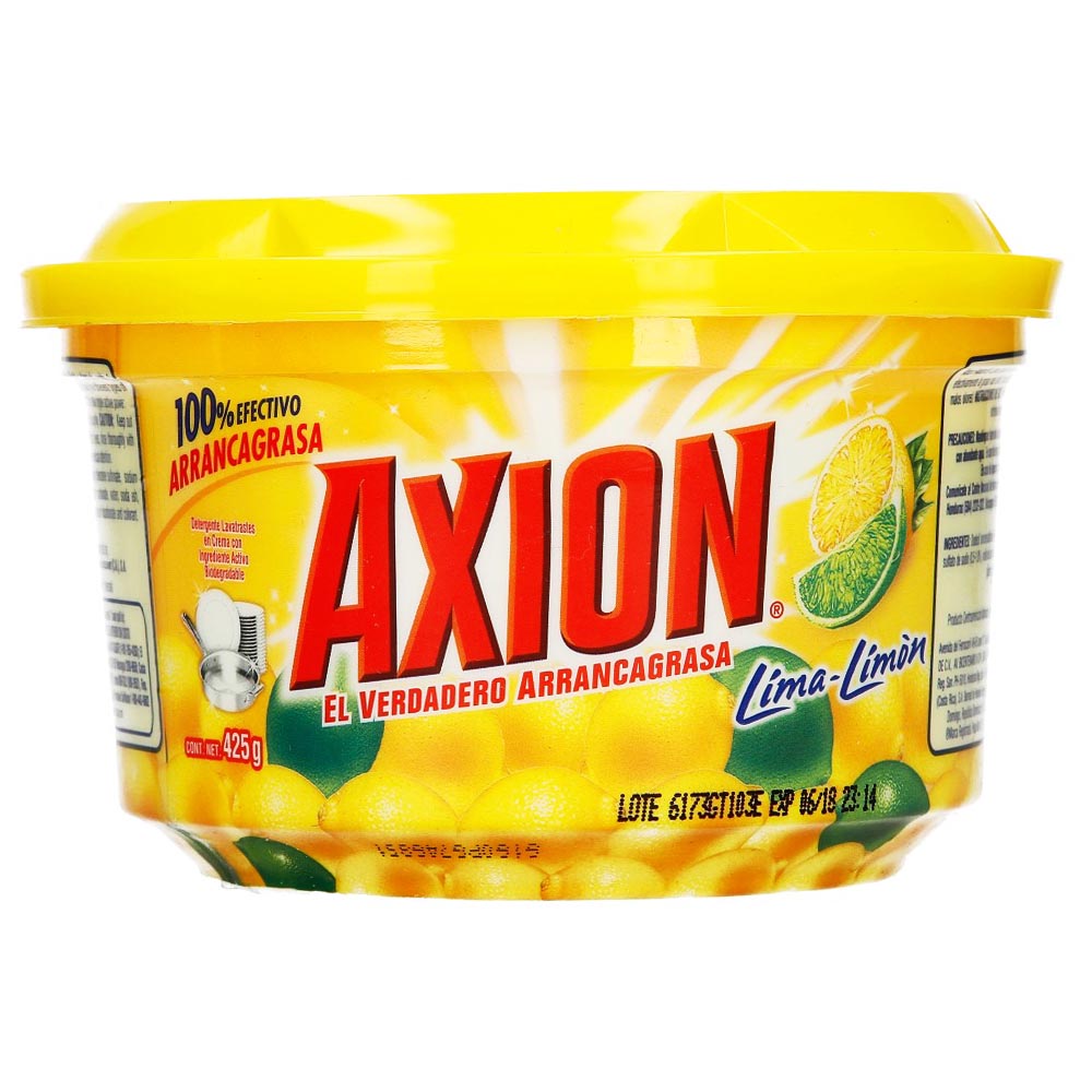 Media Caja Lavatrastes Axion Lima-Limon Pasta 425G/12P