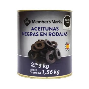 Aceituna Negra Member´s Mark en Rodajas 3K - ZK