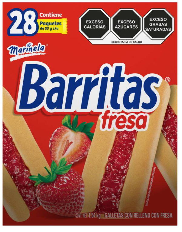 Barritas Marinela Fresa 28P/55G - ZK