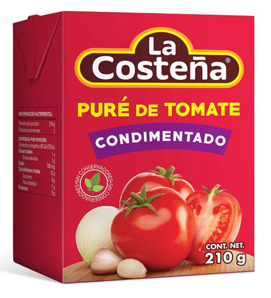 Caja Pure de Tomate Condimentado 210G/24P - SCG