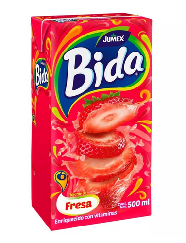 Caja jugo Bida sabor fresa 500M/12P - SCG
