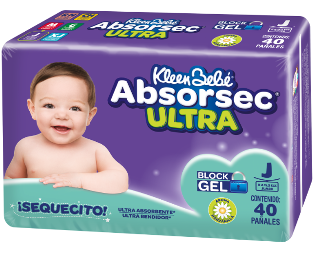 Caja pañales Absorsec Ultra Jumbo 4C/40P