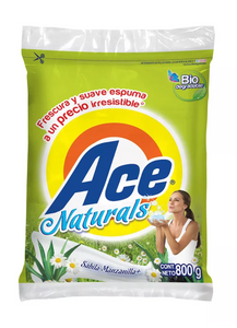Caja Detergente Ace Naturals 800G/14P