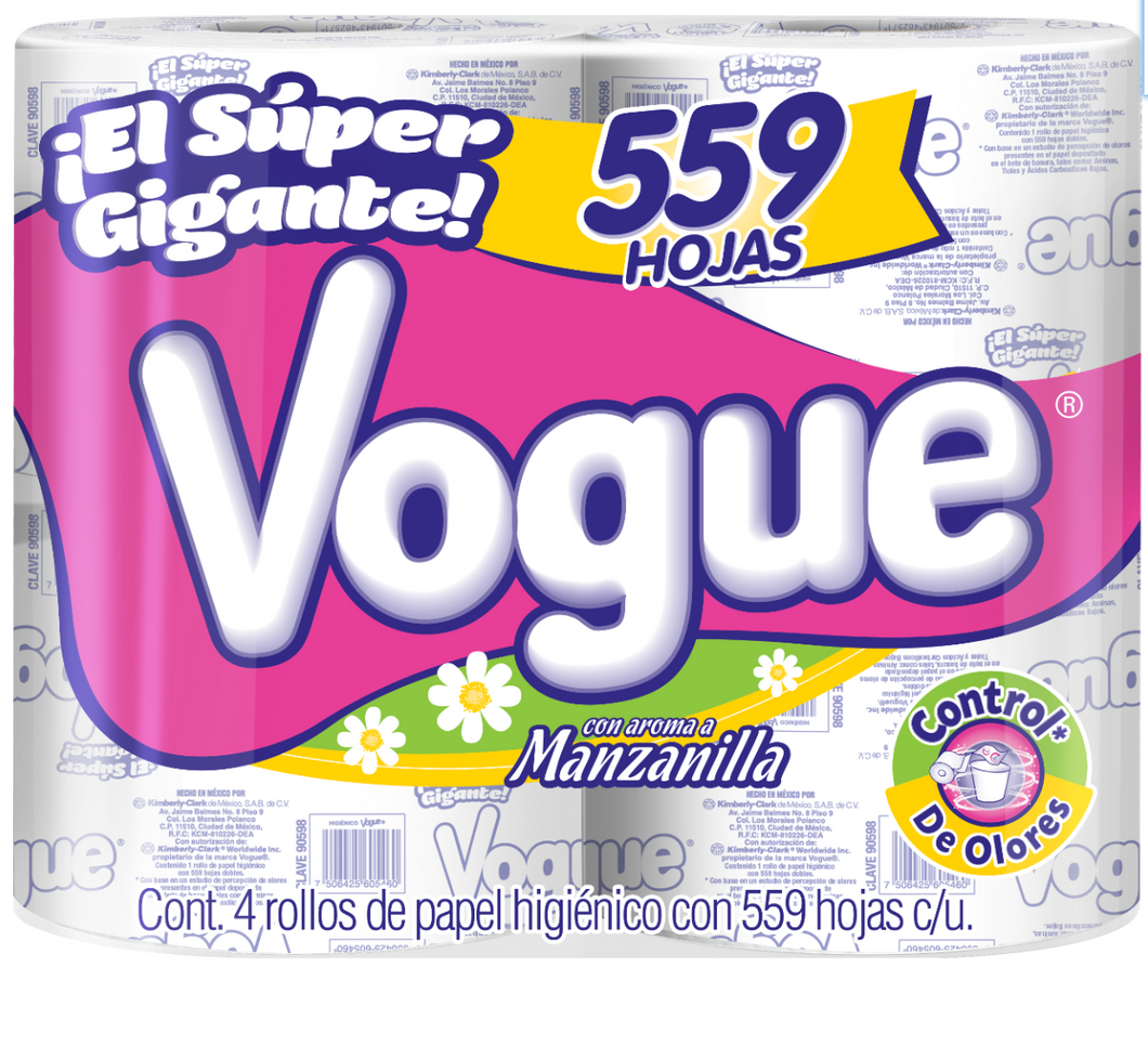 Medio Bulto Papel Higiénico Vogue 559H/4R/5P