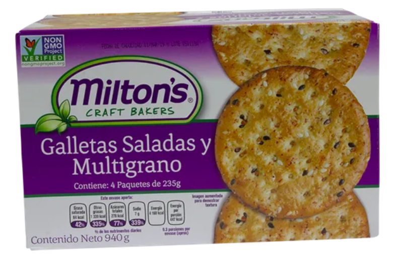 Galletas Saladas Milton's Multigrano 952G - KOZ