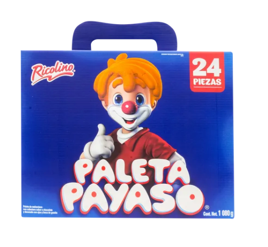 Malvavisco Cubierto de Chocolate Paleta Payaso 24P - KOZ