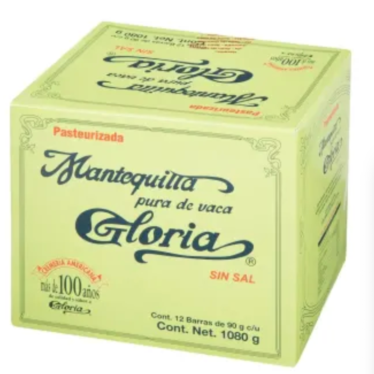 Gloria mantequilla sin sal (pack 12 x 90 g), Delivery Near You