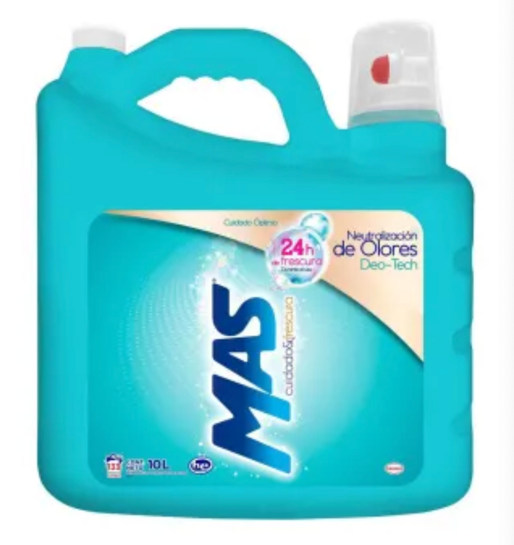 Detergente Líquido MAS Cuidado y Frescura 10L - ZK
