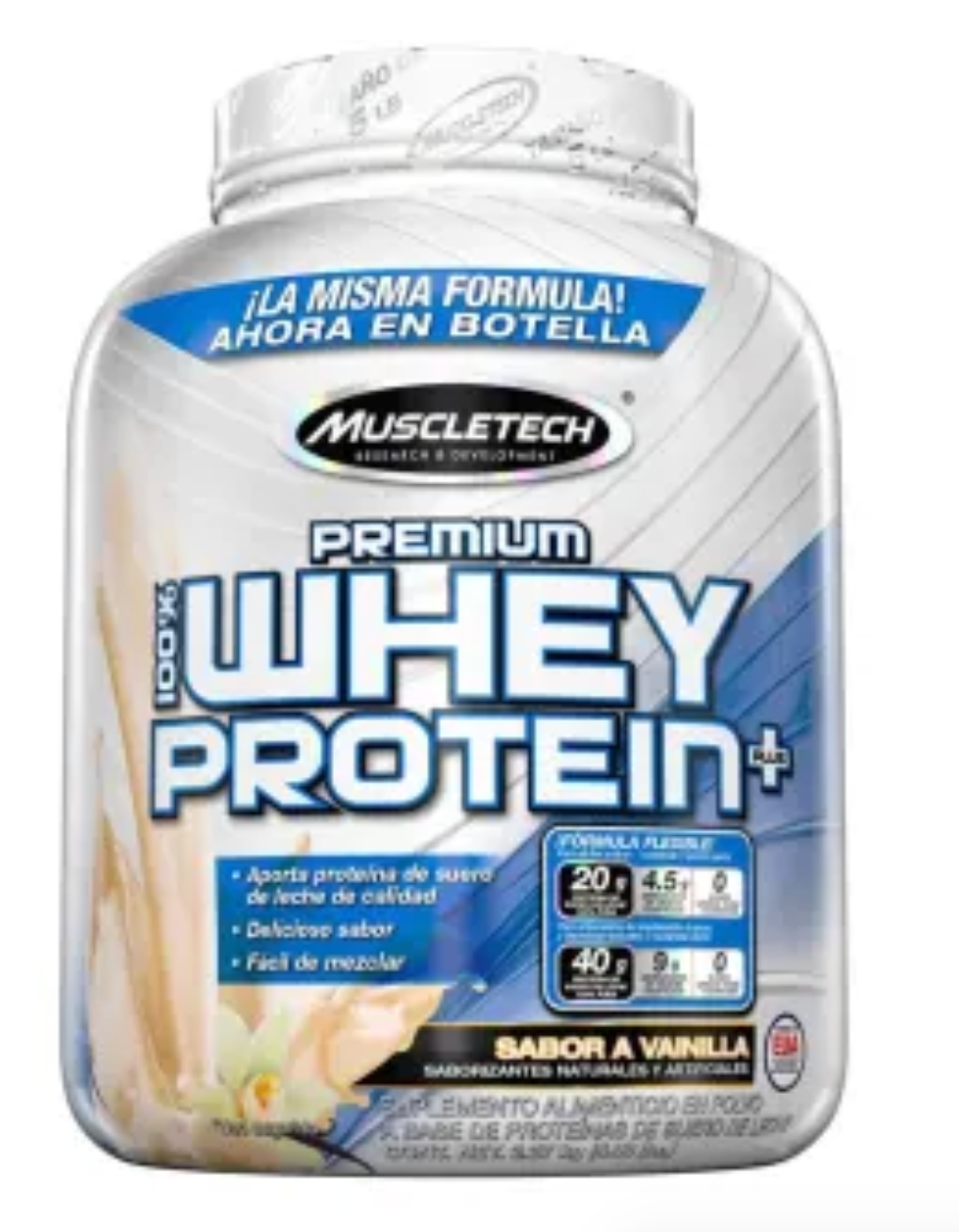 Suplemento Alimenticio Muscletech Whey Protein Plus Vainilla 2.27 Kg - ZK