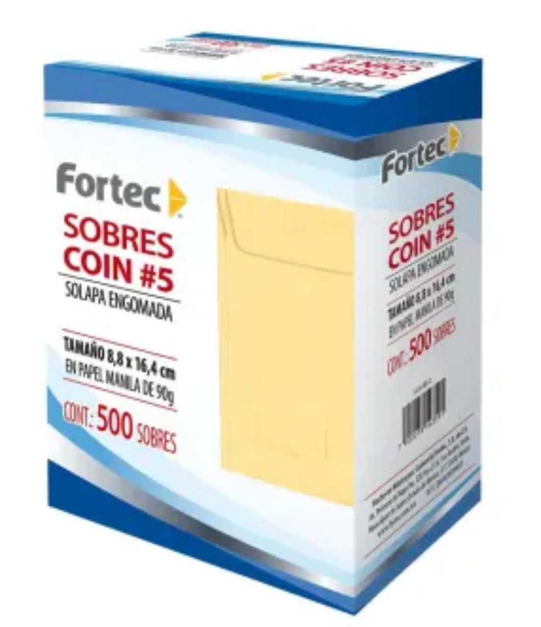 Sobre para Nómina Fortec Manila 500 Pzas - ZK