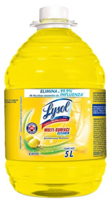 Caja Limpiador Lysol Desinfectante Liquido con 4 piezas de 5 L Elimina 99% Virus