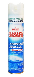 Caja Spray Desinfectante Clarasol Elimina 400m elimina 99% Virus