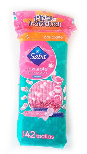 Media Caja toalla femenina Saba invisible C/A despachador 3C/42P