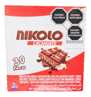 Caja de Chocolate Nikolo Cacahuate 16C/30P