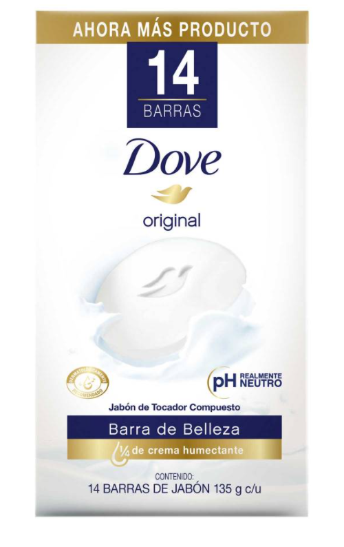Jabón en Barra Dove Original 14 Pzas de 135 Gr - ZK