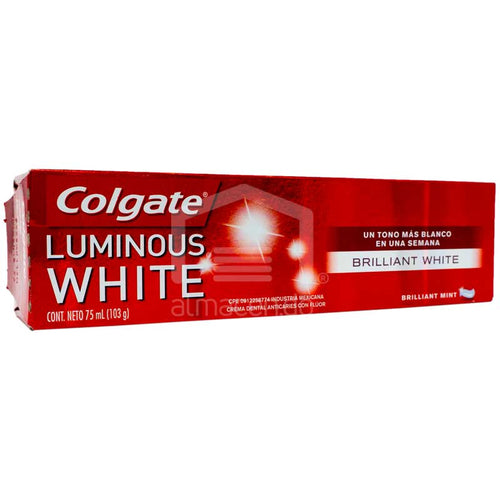 Caja Pasta Dental Colgate Luminous White 75M/48P