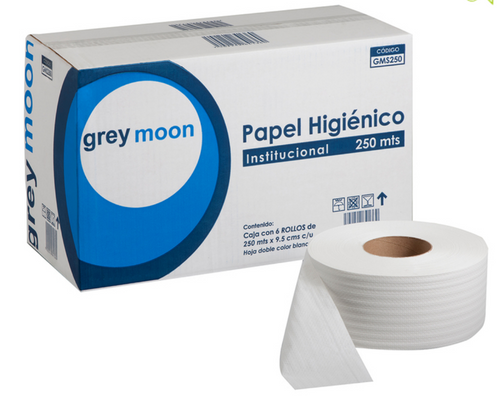 Grey Moon papel higiénico Jumbo 6R/250M - KOZ