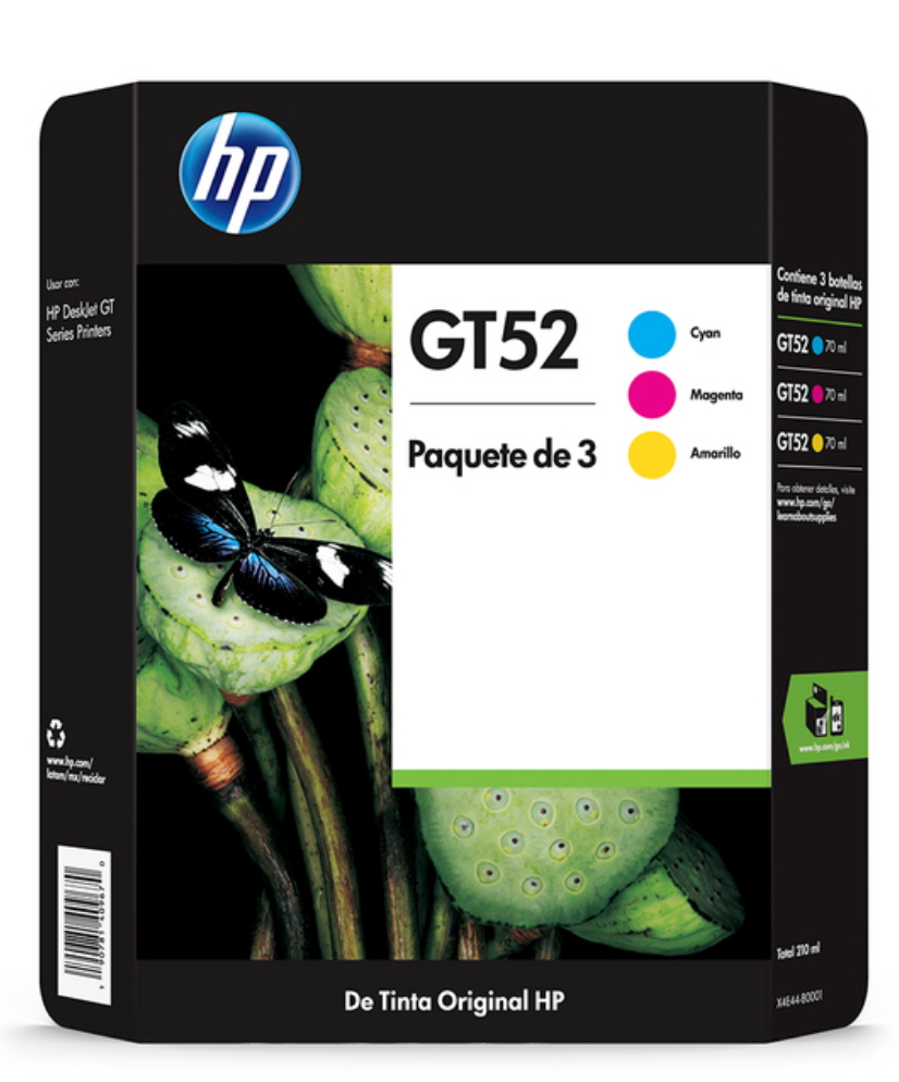HP GT52 Botella de tinta original tricolor - KOZ