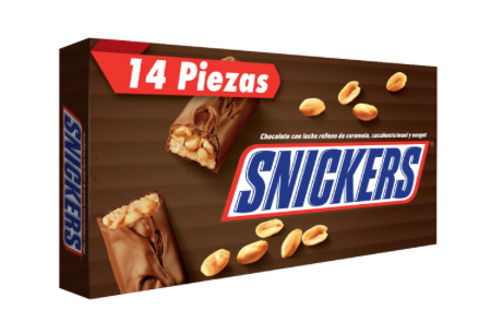 Chocolates Snickers con cacahuate 14P - KOZ