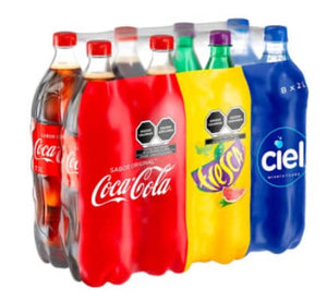 Refresco Coca Cola Fiesta Pack Surtidos 8 pzas de 2 l - ZK