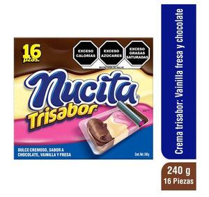 Caja Chocolate Cremoso Nutresa Nucita Trisabor 24C/16P