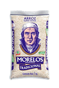 Medio bulto de arroz Morelos tradicional Insurgente de 1 kilo en 5 bolsas - Morelos